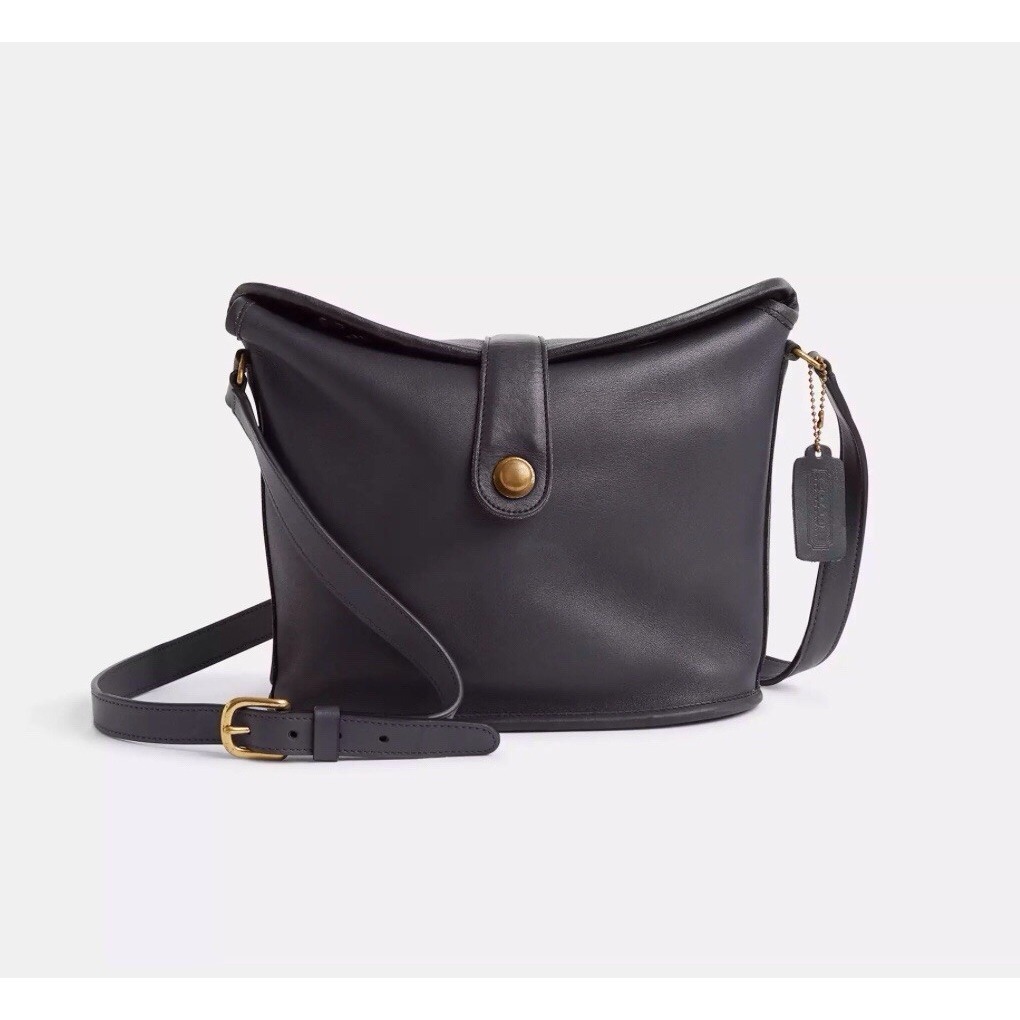 Coach Vintage Nottingham British Binocular Crossbody Bag Black Leather Usa